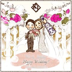結婚式　ギフト用イラスト