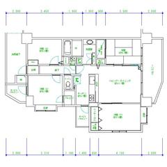 マンション平面図トレース