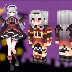 マインクラフト　マイクラ　スキン　Vtuber 女の子