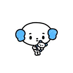 ぬいぐるみを抱く犬