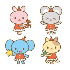 クリスマスなどうぶつたち