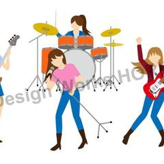 ガールズバンドのイラスト