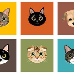 ねこちゃんわんちゃん描きます