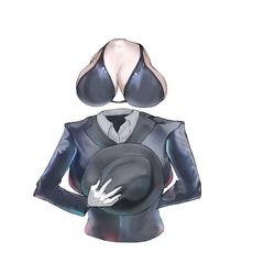 オリジナルキャラクター立ち絵（腰から上）