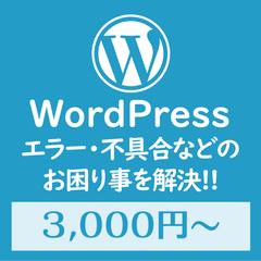 WordPressのエラー・不具合を解決します