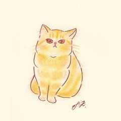 ご依頼サンプル｜アナログ制作×リアル寄り【茶トラ】