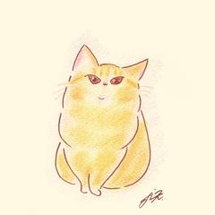 ご依頼サンプル｜アナログ制作×デフォルメ寄り【茶トラ】