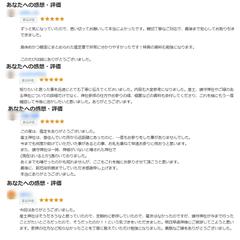 最近いただいたお客様の声の一部です
