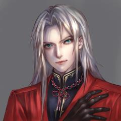 銀髪の男性イラスト