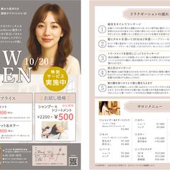 Hair Salon Mirror様のフライヤー　A4サイズ
