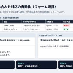 問い合わせ自動返信と担当者振り分け