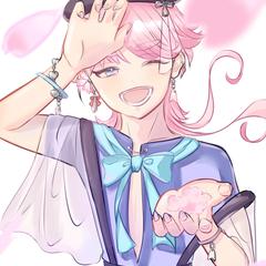 オリジナルイラスト シルバーアクセサリーコーデ