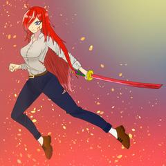 刀女子（赤）