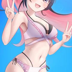 AZKiちゃん水着イラスト