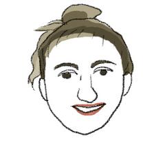 海外の友人の似顔絵