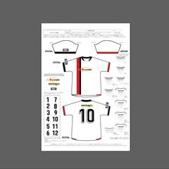 フットサルのユニフォーム及び複数のロゴ作成