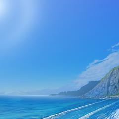 海 背景イラスト