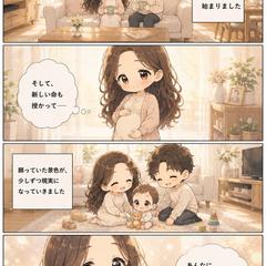 アクセサリーでの漫画の１ページ