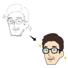 手書きイラストからのトレース