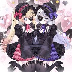 双子Vtuber衣装デザイン一枚絵
