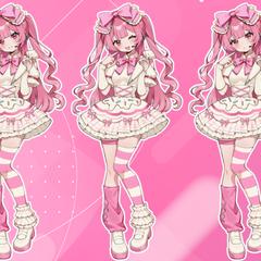 オリジナルキャラクター様　ピンク