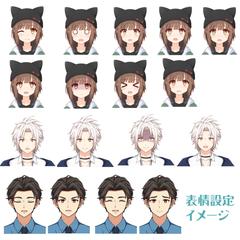 Live2Dモデル表情設定イメージ
