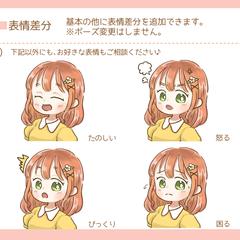 アイコンサンプル表情差分