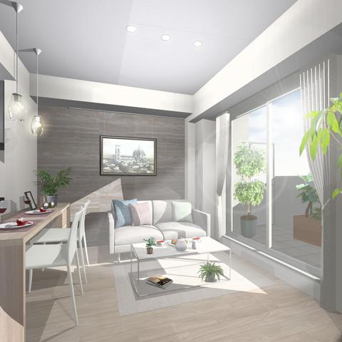 賃貸内観パース | TMhousedesignさん(建築士)のポートフォリオ | ココナラ