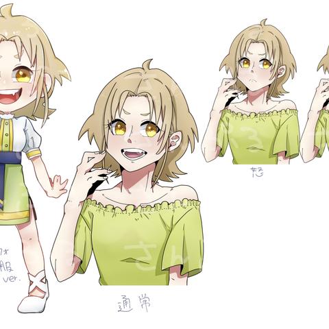 女性アイドルキャラデザイン 一宮朔さん イラストレーター のポートフォリオ ココナラ