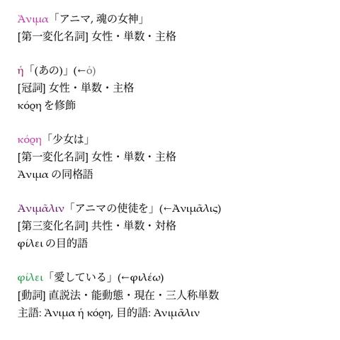 古代ギリシャ語翻訳解説サンプル Riku anima_solarisさん(ライター・翻訳者・言語研究者)のポートフォリオ ココナラ