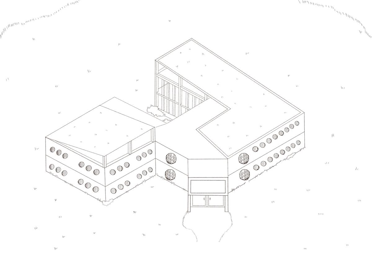 手描き風鳥瞰図 線画 悠凪designさん パースデザイナー イラストレーター のポートフォリオ ココナラ