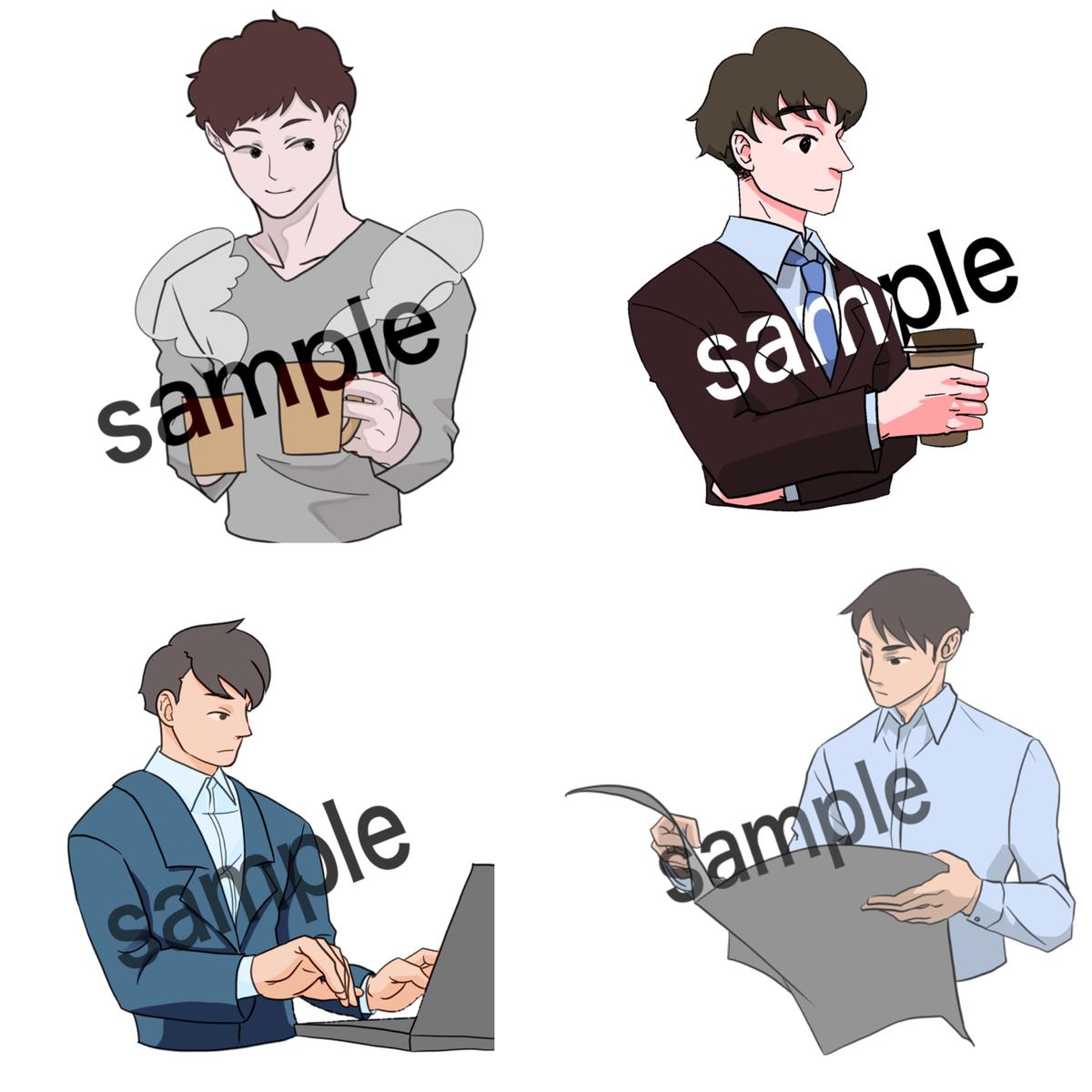 Tpoイラスト ビジネス 男性 モツ 3さん Snsアイコンイラストレーター のポートフォリオ ココナラ