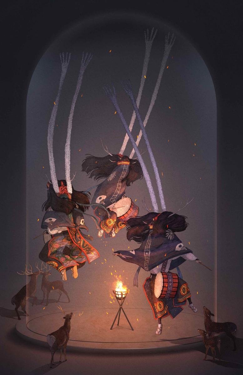 江刺鹿踊 アトリエ梨の実さん イラストレーター のポートフォリオ ココナラ