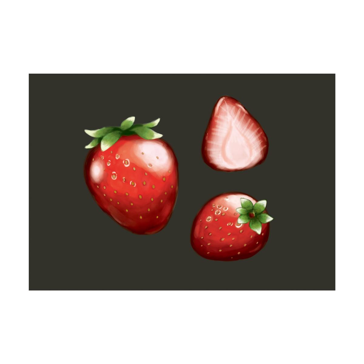 チョークアート風のいちご イラスト Tkdoさん グラフィックデザイナー のポートフォリオ ココナラ