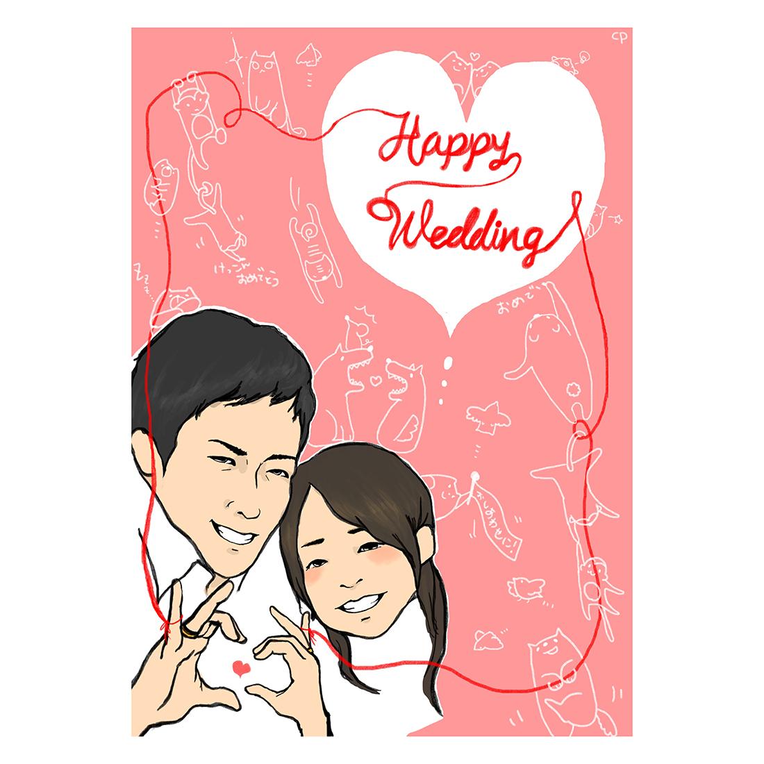 ウェディング用イラスト Centerpurpleさん 副業イラストレーター のポートフォリオ ココナラ