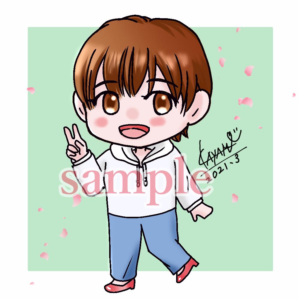 Sns用アイコン 2頭身ディフォルメ Sample 伽耶間さん 主婦 絵で食べたい人 のポートフォリオ ココナラ