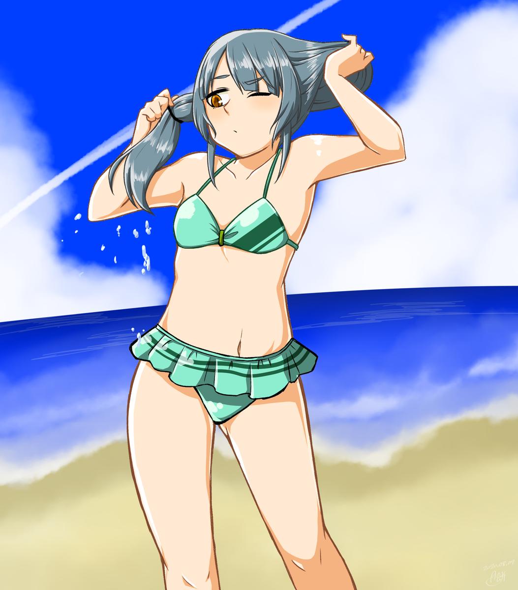 一次創作キャラクター水着絵 月餅272さん フリーランスイラストレーター のポートフォリオ ココナラ