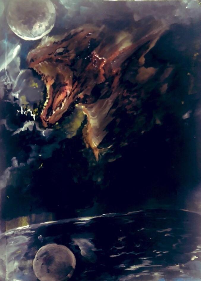 アクリル絵の具 ドラゴン Mono136さん フリーター のポートフォリオ ココナラ