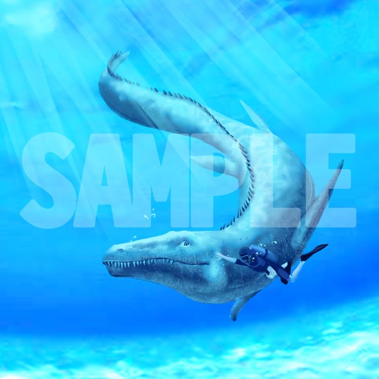 恐竜イラスト例 リアル寄り 背景付き 長葱花さん イラストレーター のポートフォリオ ココナラ