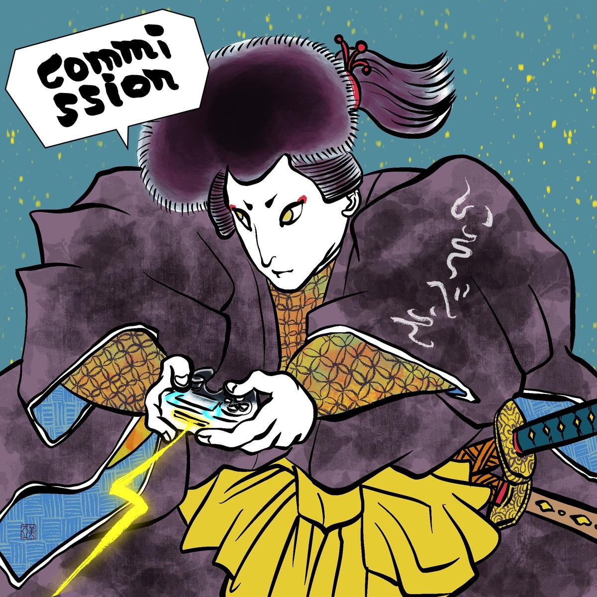 浮世絵風ゲーム配信者 Miacomartさん アーティスト のポートフォリオ ココナラ