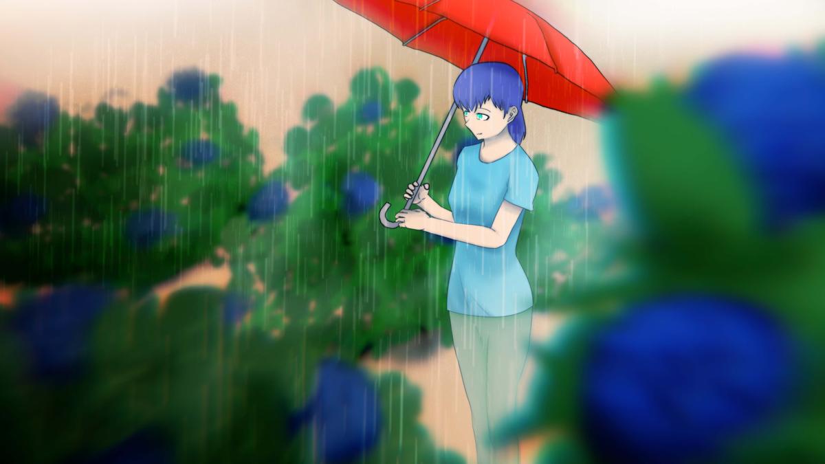 梅雨と傘 オリジナルキャラクター きょうの クリエーションさん イラスト アニメ ｃｇ 声 シナリオ のポートフォリオ ココナラ