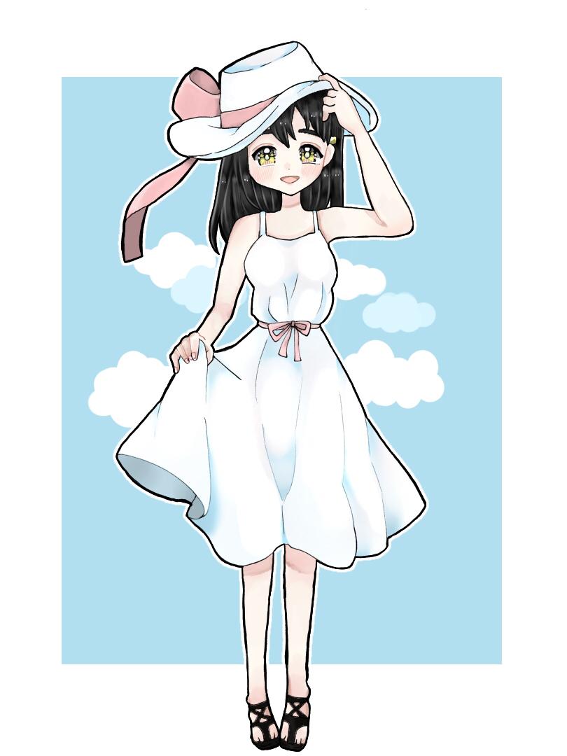 夏の女の子 Sugarもなかさん フリーイラストデザイナー のポートフォリオ ココナラ