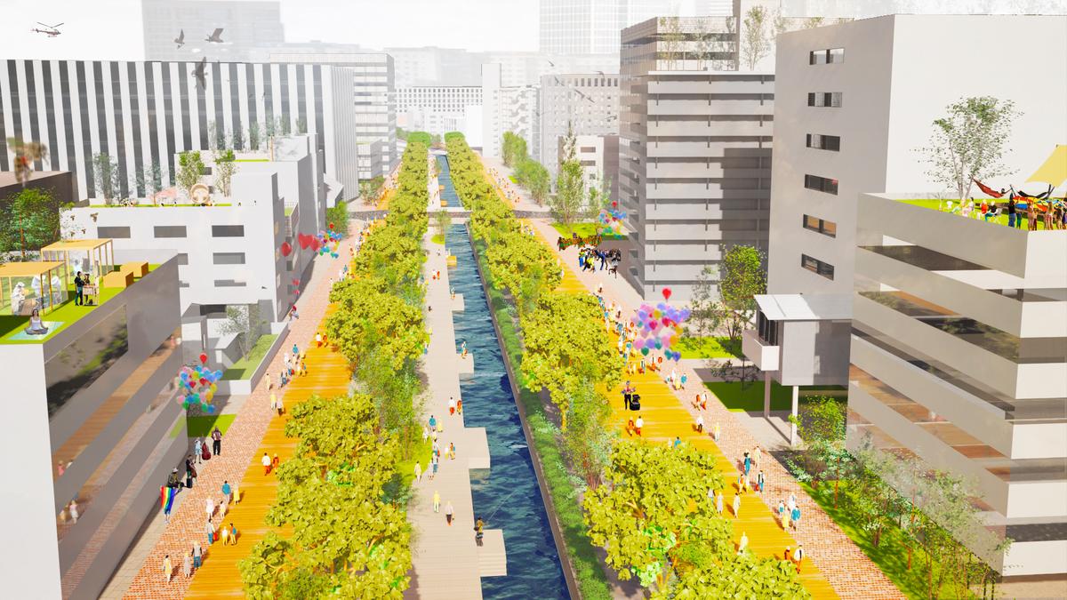 鳥瞰パース YOTSUKAKE Labさん(建築CGパース、グラフィックデザイン