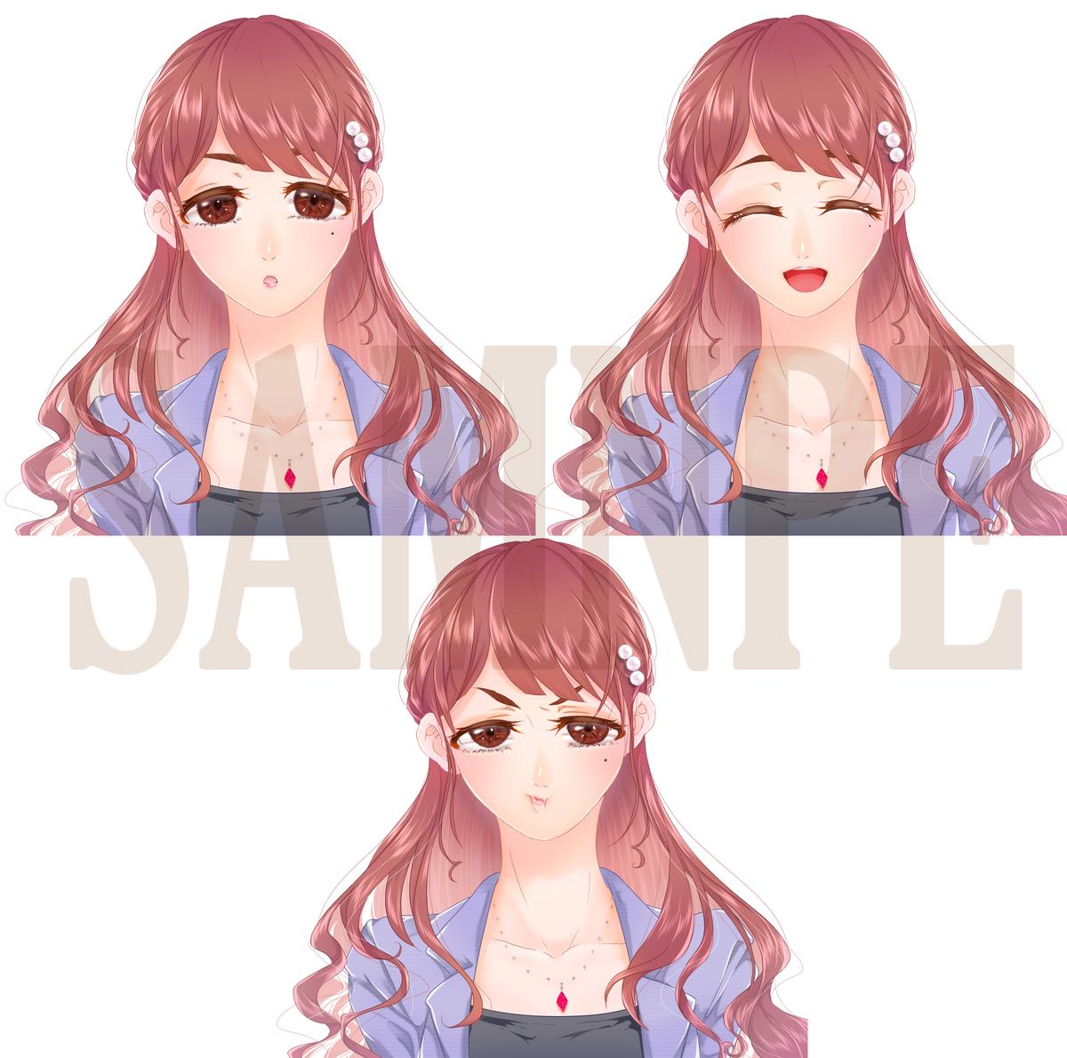 仕事絵 K様案件 キャラデザ イラスト作成 表情差分 藤 千鶴さん イラストレーター のポートフォリオ ココナラ