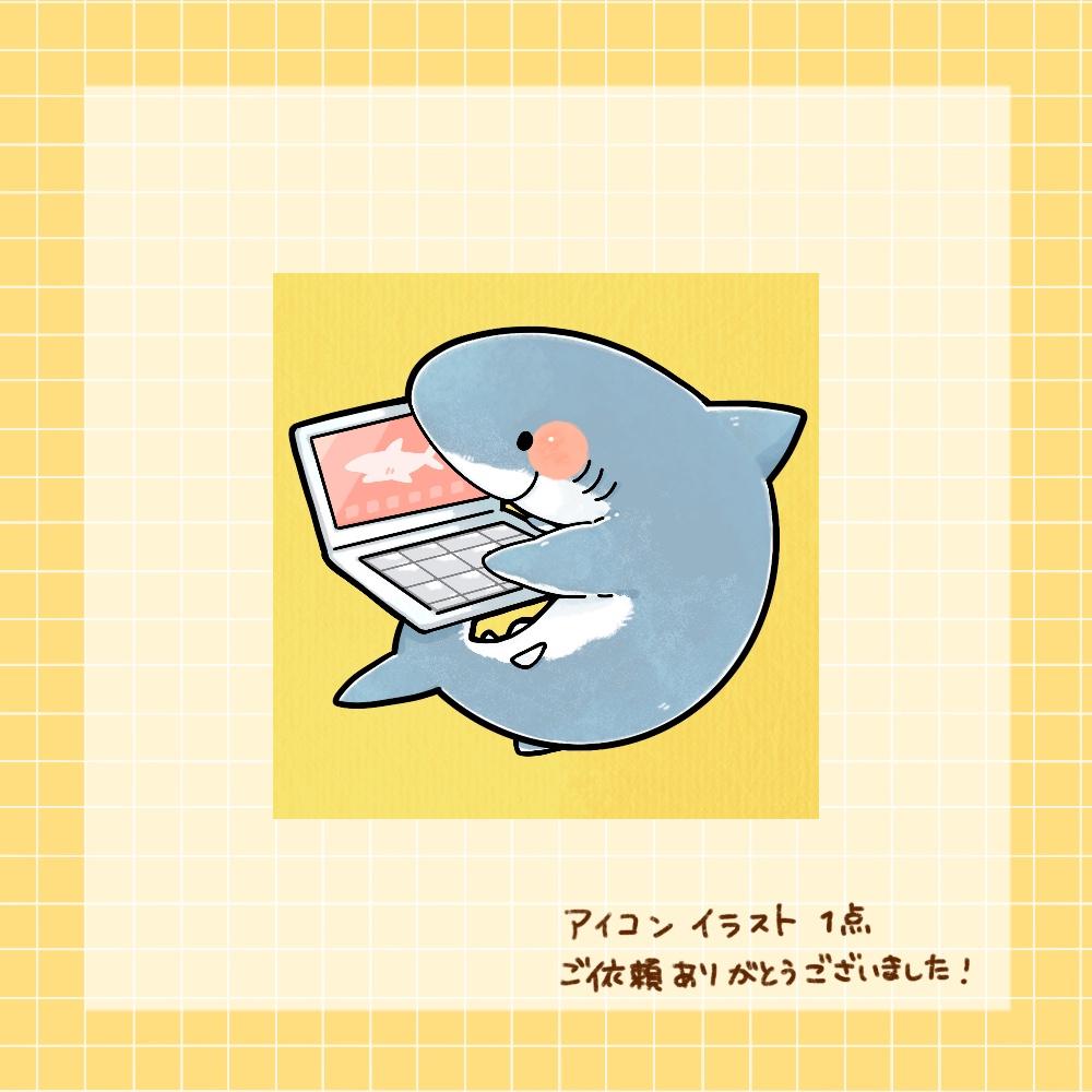 サメのアイコンイラスト こひなた ちゃいさん イラストレーター のポートフォリオ ココナラ サメのアイコンイラスト こひなた ちゃいさん イラストレーター のポートフォリオ ココナラ