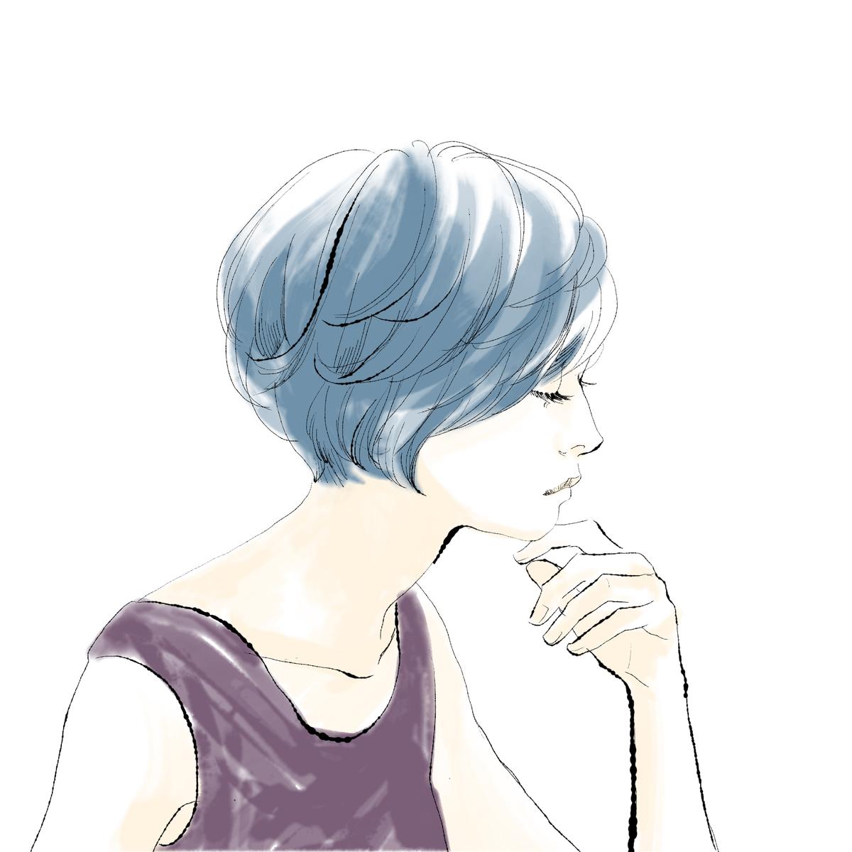 横顔の女性 Horimasaさん イラストレーター のポートフォリオ ココナラ