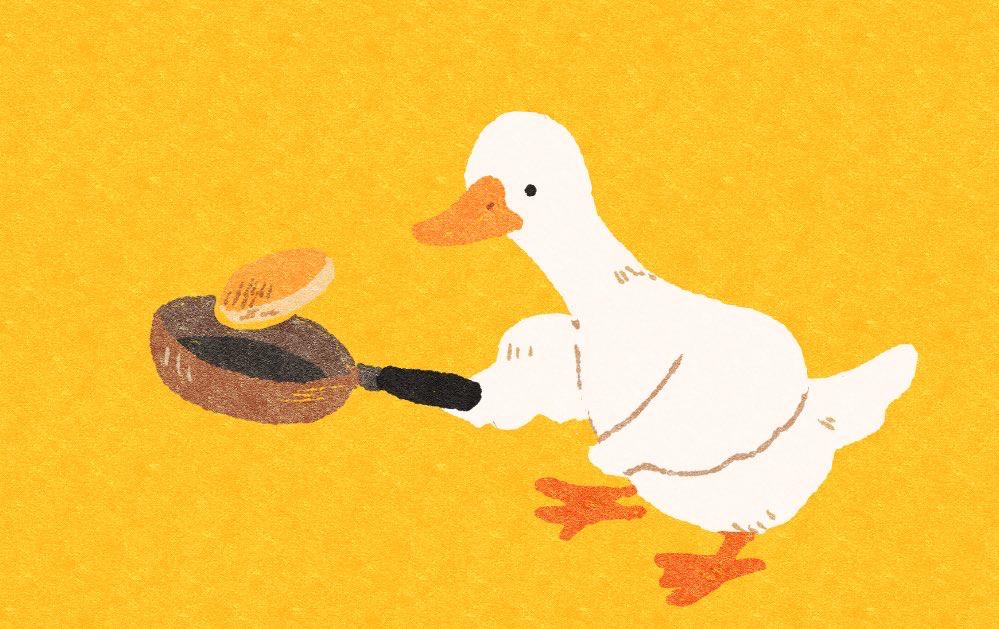 主線なしアヒルイラスト 神田あきさん イラストレーター のポートフォリオ ココナラ