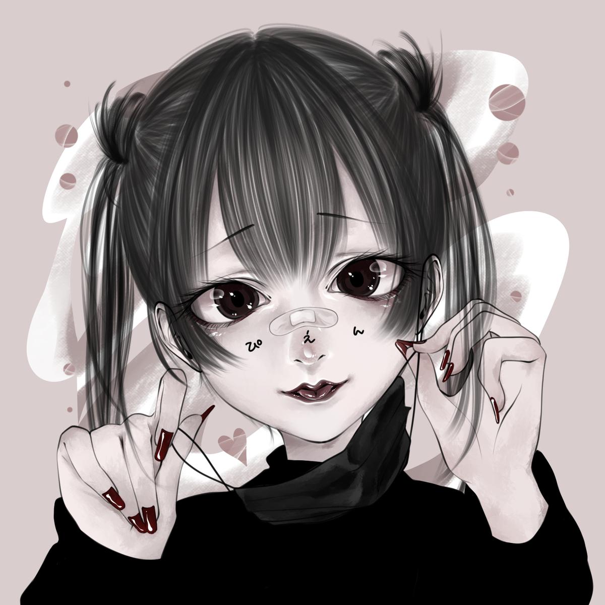 ぴえんな病みかわイラスト 柴茶漬けさん フリーター のポートフォリオ ココナラ