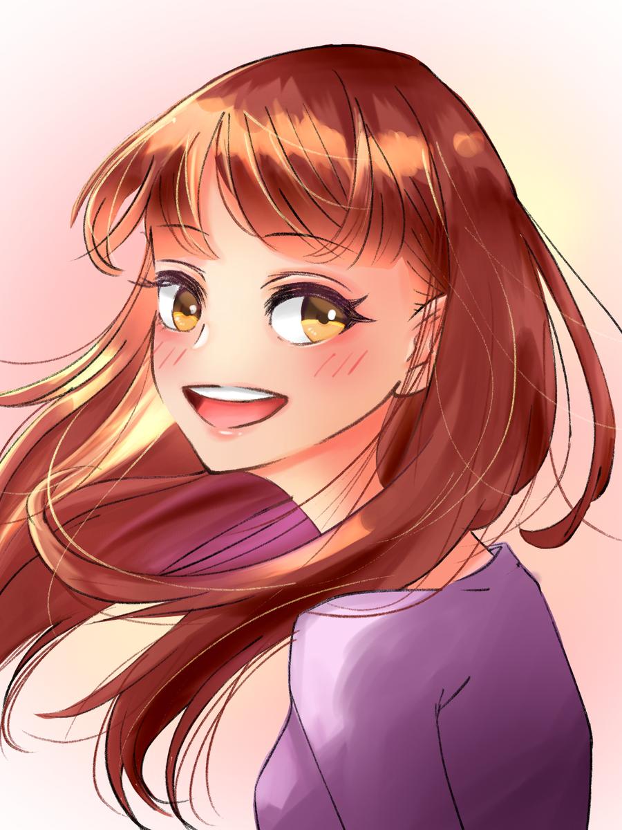 振り向く女の子 あらた23さん イラストレーター のポートフォリオ ココナラ