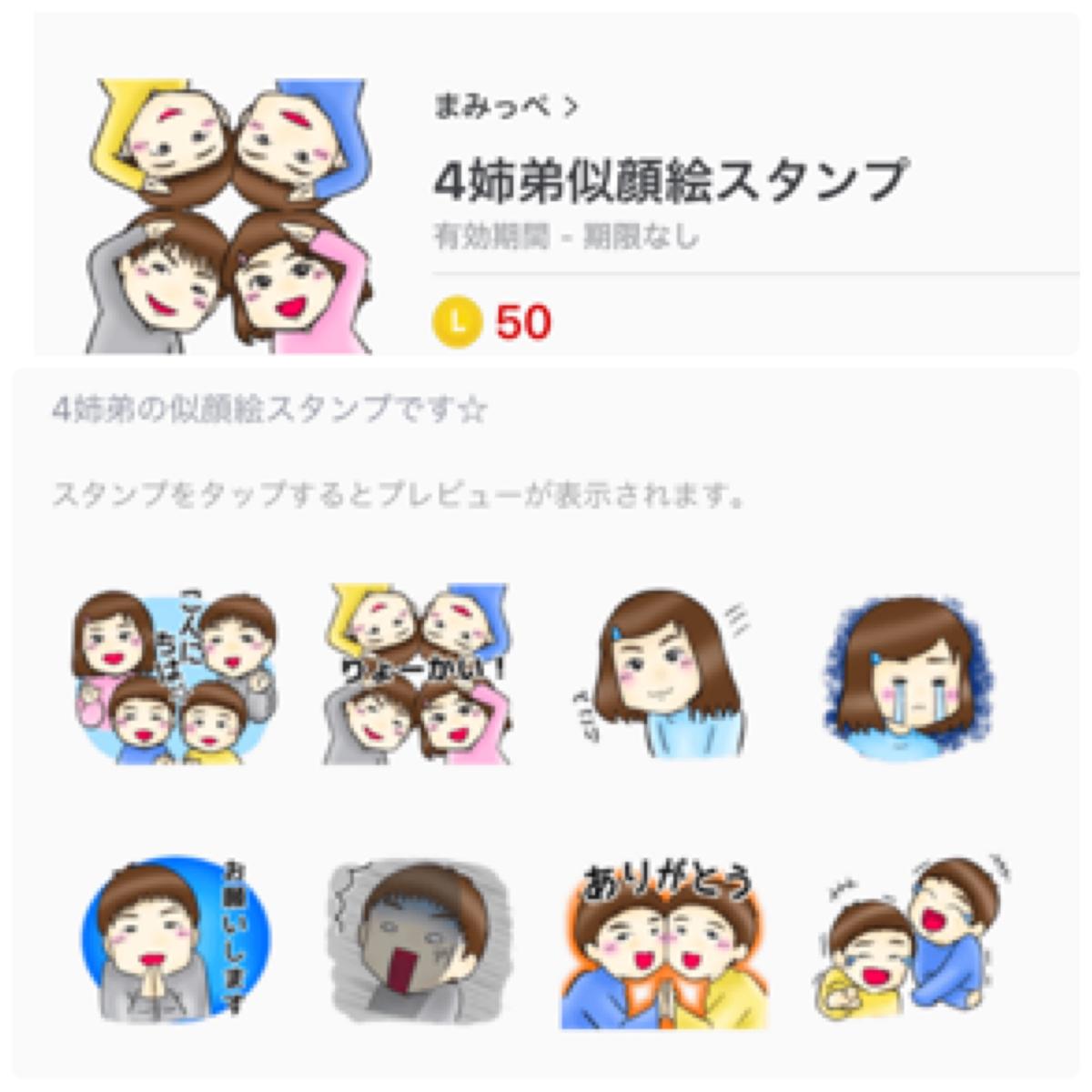 似顔絵lineスタンプ Kataoka Mamiさん フリーイラストレーター のポートフォリオ ココナラ